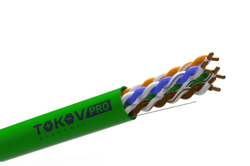 Кабель витая пара U/UTP 4х2х24AWG(0.52мм) кат.5E PVCLS нг(А)-LSLTx indoor Fluke tested 305м (м) PRO TOKOV ELECTRIC TKP-C11-U42-5E-RU-LSLTx Кабель витая пара U/UTP 4х2х24AWG(0.52мм) кат.5E PVCLS нг(А)-LSLTx indoor Fluke tested 305м (м) PRO TOKOV ELECTRIC TKP-C11-U42-5E-RU-LSLTx