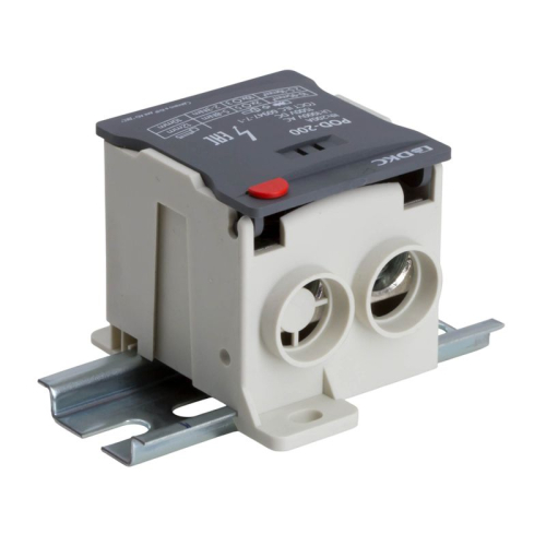 Блок распределительный винтовой зажим 2х95кв.мм 10х16кв.мм DKC POD-200 фото 2