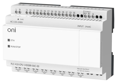 Модуль ЦПУ ПЛК 410 14 DI 8 RO 220В AC с Ethernet портом без экрана ONI PLC-410-CPU-14D08R-0AC-00 фото 8 Модуль ЦПУ ПЛК 410 14 DI 8 RO 220В AC с Ethernet портом без экрана ONI PLC-410-CPU-14D08R-0AC-00 фото 8