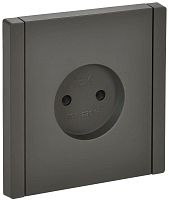 Розетка 1-м СП FORTE&PIANO FP317 10А без заземл. защ. шторки винт. крепл. сер. IEK FP-R13-10-K03