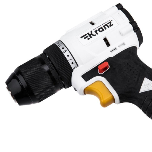Дрель-шуруповерт аккумуляторная бесщеточная Li-Ion 20В 55Нм (кейс 2 аккум. 2А.ч) Kranz KR-PT-055 фото 13