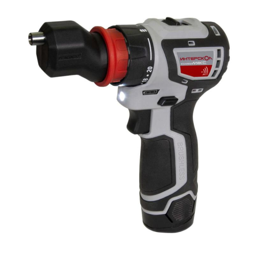 Дрель-шуруповерт аккумуляторная бесщеточн. ДА-10/12В 36 КомбиМАКС (Li-ion сумка 2 аккум. 2А.ч 4 насадки) ИНТЕРСКОЛ 687.2.2.78 фото 6