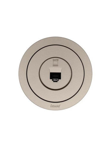 Розетка компьютерная СП OSEN RJ45 кат.6 механизм титан LEZARD 743-3788-140 фото 3