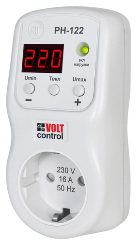 Реле напряжения в розетку РН-122 16А 220В в розетку индикация (кнопочное управление) НовАтек-Электро 3425600122 Реле напряжения в розетку РН-122 16А 220В в розетку индикация (кнопочное управление) НовАтек-Электро 3425600122