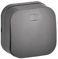 Выключатель 1-кл. ОП GLORY ВС20-1-1-ХСм 10А с индикацией сталь матов. IEK EVH11-K46M-10