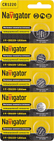 Элемент питания литиевый CR1220 94 778 NBT-CR1220-BP5 (блист.5шт) Navigator 94778
