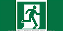 Знак безопасности BL-3517.E01-02 "Выход здесь (прав.)" Белый свет a20060