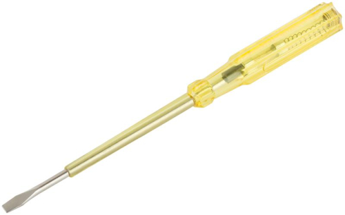 Отвертка индикаторная 100-500В 190мм желт. ручка КУРС 56502 фото 2