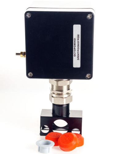 Коробка клеммная взрывозащ. на осн. модульн. упр. устройства MT с метал.опорой для подключ. 1-3 плоск. греющих кабелей или 1-3 сигнал. кабелей d1-3мм 1 резьб. отв. под М25x1.5 клем. колодка 5 модулей 10кв.мм Extherm sborka 1PM/3D фото 2