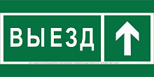 Знак безопасности BL-3517.N06 "Направление к воротам выезда прямо" Белый свет a20076