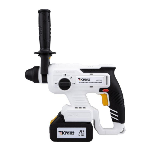 Перфоратор аккумуляторный SDS-plus 2.2Дж 1х4А.ч в кейсе Kranz KR-PT-120 фото 11