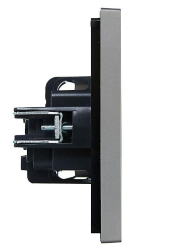 Розетка СП FORTE&PIANO FP515 16А с заземл. защ. шторки винт. крепл. сталь IEK FP-R14-16-K46 фото 4