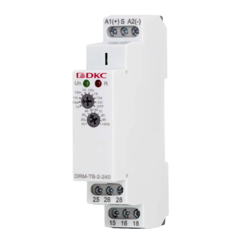 Реле времени задержка выключения конфигурация контакта 2CO AС/DC 12-240В DKC DRM-TB-2-240 фото 2 Реле времени задержка выключения конфигурация контакта 2CO AС/DC 12-240В DKC DRM-TB-2-240 фото 2