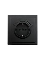 Розетка 1-мест. с/з Type-C+USB разъем СП ZIMA IP20 черн. бархат LEZARD 704-4288-181TC