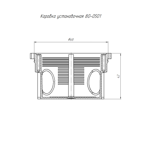 Коробка установочная СП 80-0501 безгалогенная (HF) 68х42 без соединителя Промрукав 80-0501 фото 3