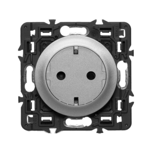 Розетка 1-м 2мод. Celiane 16А IP20 2P+E немецк. стандарт безвинтов. клеммы с плоск. лицев. панелью механизм титан Leg 067167 фото 2 Розетка 1-м 2мод. Celiane 16А IP20 2P+E немецк. стандарт безвинтов. клеммы с плоск. лицев. панелью механизм титан Leg 067167 фото 2