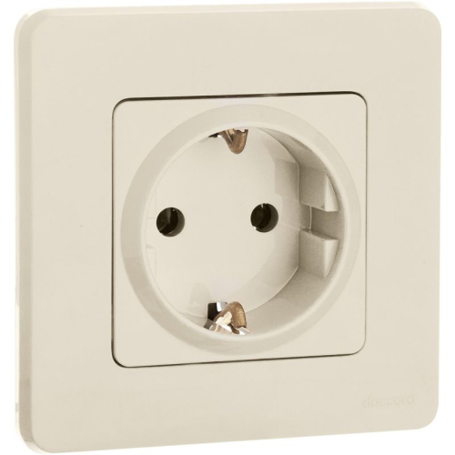 Розетка 1-м СП Inspiria 16А IP20 250В 2P+E защ. шторки немецк. стандарт механизм сл. кость IEK 673731 фото 3