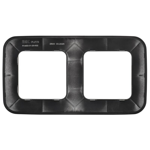 Рамка 2-м СП FLITE РУ-2-А-ФлЧ черн. IEK FI-M22-31-20-K02 фото 4