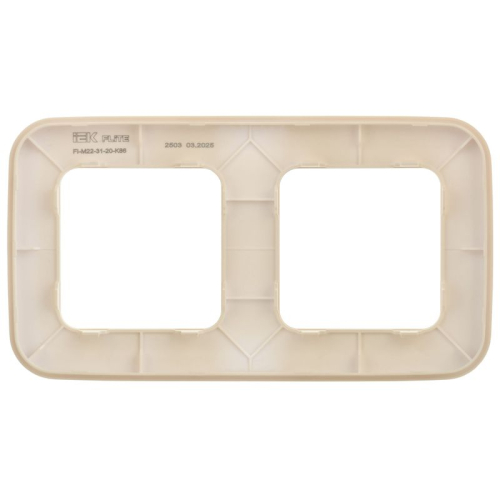 Рамка 2-м СП FLITE РУ-2-А-ФлСл сливочный IEK FI-M22-31-20-K86 фото 4