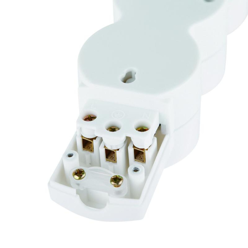 Колодка розеточная 4 гнезда с заземлением Quick Fix (быстрое подключение) 3680Вт Duwi 32020 5 фото 5