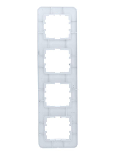Рамка 4-м ASTI вертикал. бел. LEZARD 7081-0200-154 фото 2