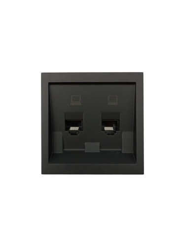 Розетка компьютерная 2-мест. СП ZIMA IP20 черн. бархат LEZARD 704-4288-141 фото 4