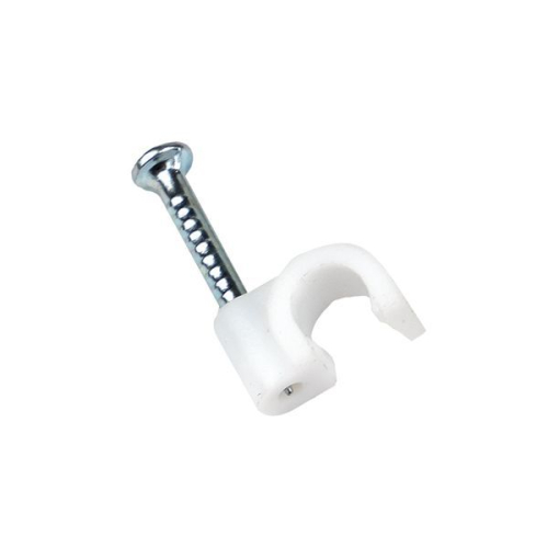 Скоба крепежная круглая с гвоздем d4мм пластик. (уп.50шт) EKF plcn-sr-4 фото 2