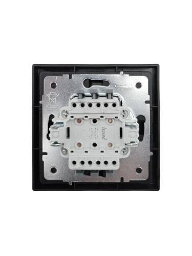 Выключатель 1-кл. перекрестный СП ZIMA IP20 10А безвинт. зажим черн. бархат LEZARD 704-4288-107QC фото 3 Выключатель 1-кл. перекрестный СП ZIMA IP20 10А безвинт. зажим черн. бархат LEZARD 704-4288-107QC фото 3