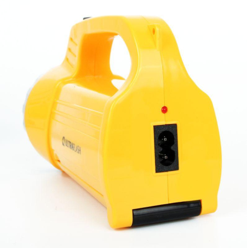 Фонарь аккумуляторный LED3819CSM 9LED + 12SMD 2 режима аккум. SLA 220В желт. Ultraflash 12860 фото 5