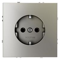 Розетка 1-м СП S70 16А с заземл. механизм шелк Voltum VLS040104