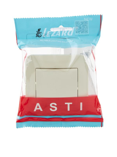 Выключатель 1-кл. 1п СП ASTI 10А IP20 в сборе крем. LEZARD 7081-0303-100 фото 3