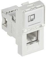 Розетка компьютерная 1-м 1мод. RJ45 кат.5E UTP механизм PRIMER IEK CKK-40D-RI1-K01