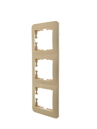 Рамка 3-м ASTI вертикал. крем. LEZARD 7081-0300-153 фото 3