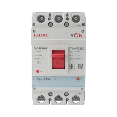 Выключатель автоматический MGS630 3P 400-500A 75kA YON MGS630H-3TAMF0500 фото 2 Выключатель автоматический MGS630 3P 400-500A 75kA YON MGS630H-3TAMF0500 фото 2