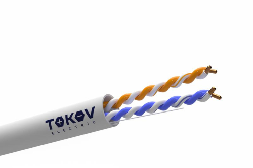 Кабель витая пара U/UTP 2х2х24AWG кат.5E PVC indoor 305м (м) TOKOV ELECTRIC TKE-C06-U22-5E-305-PVC Кабель витая пара U/UTP 2х2х24AWG кат.5E PVC indoor 305м (м) TOKOV ELECTRIC TKE-C06-U22-5E-305-PVC