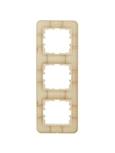 Рамка 3-м ASTI вертикал. крем. LEZARD 7081-0300-153 фото 2