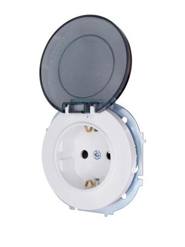 Розетка 1-м СП OSEN с заземл. с крышкой ПБТ бел. LEZARD 743-0288-123B фото 2 Розетка 1-м СП OSEN с заземл. с крышкой ПБТ бел. LEZARD 743-0288-123B фото 2