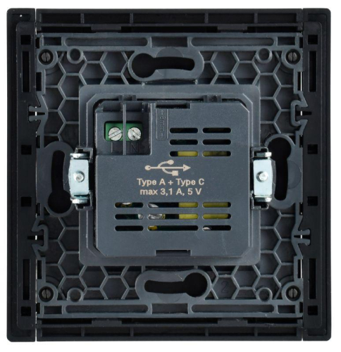 Розетка USB A+C 3.1А FORTE&PIANO FP350 сер. IEK FP-U22-D31-K03 фото 3 Розетка USB A+C 3.1А FORTE&PIANO FP350 сер. IEK FP-U22-D31-K03 фото 3