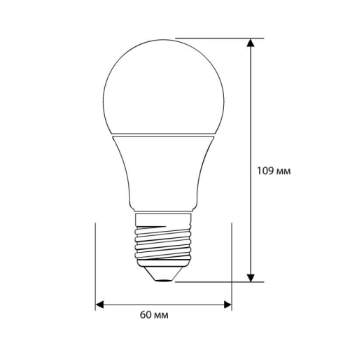 Лампа светодиодная LED11-A60/830/E27 11Вт грушевидная матовая 3000К тепл. бел. E27 915лм 170-265В Camelion 12035 фото 2