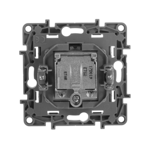 Розетка телевизионная TV/SAT СП Etika двухкабельная механизм антрацит Leg 672657 фото 2