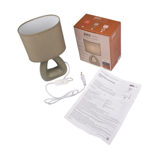 Светильник настольный JH2-01-gn E14 IP20 170х100х300мм керамика; ткань; PVC-пластик зел. JazzWay 5062283 фото 5