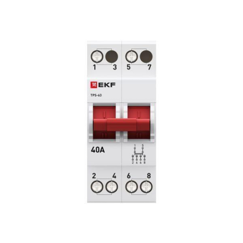 Переключатель трехпозиционный ТПС-63 2P 40А PROxima EKF TPS240 фото 2