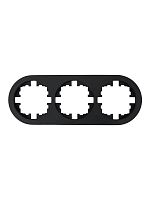 Рамка 3-м OSEN горизонт. круглая черн. бархат LEZARD 744-4200-148