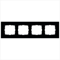Рамка 4-м G-Glass стекло черн. Black Glass Jasmart G1004GB