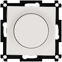 Светорегулятор поворотно-нажимной универс. (диммер) 3-500Вт LED 3-250Вт HV - 500Вт механизм бел. Jasmart G4012W-500RV