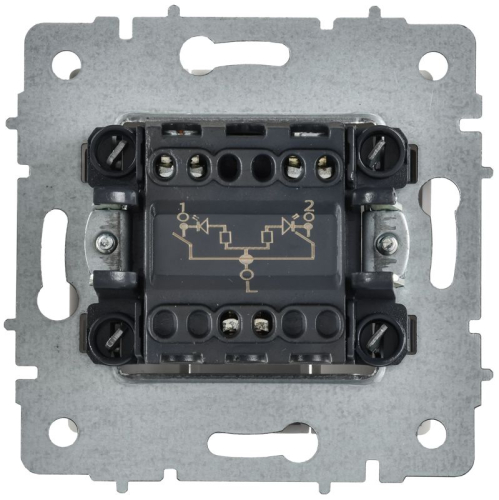Выключатель 2-кл. СП BRITE ВС10-2-1-БрАБ 10А с индикацией механизм арктич. бел. IEK BR-V20-1-10-K91 фото 3