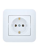 Розетка 1-м СП ASTI 16А IP20 с заземл. термопласт в сборе бел. LEZARD 7081-0202-122B