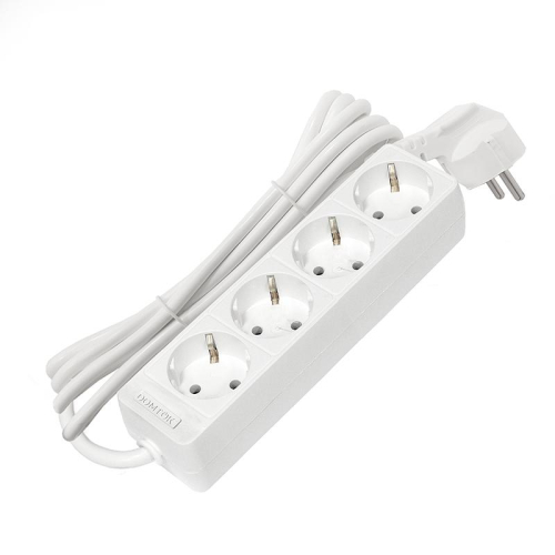 Удлинитель 4х3м с заземл. 16А IP20 3.5кВт ПВС 3х1 бел. DOMTOK 2396 фото 3 Удлинитель 4х3м с заземл. 16А IP20 3.5кВт ПВС 3х1 бел. DOMTOK 2396 фото 3