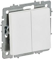 Выключатель проходной 2-кл. СП BRITE ВС10-2-6-БрАБ 10А механизм арктич. бел. IEK BR-V22-0-10-K91