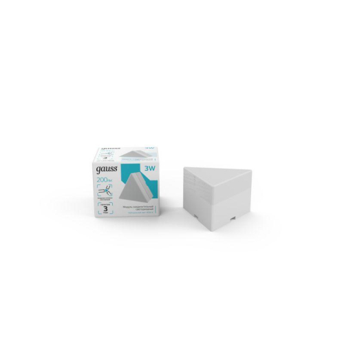 Модуль светодиодный Shop Lighting 3Вт 4000К IP40 200лм 72х63х55мм ДПО треугольный подвесной линейный GAUSS 883565248 фото 4 Модуль светодиодный Shop Lighting 3Вт 4000К IP40 200лм 72х63х55мм ДПО треугольный подвесной линейный GAUSS 883565248 фото 4